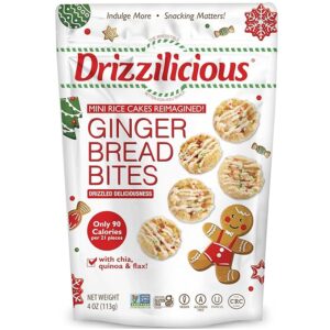 Drizzilicious Mini Rice Cakes Ginger Bread Bites 4oz 12ct